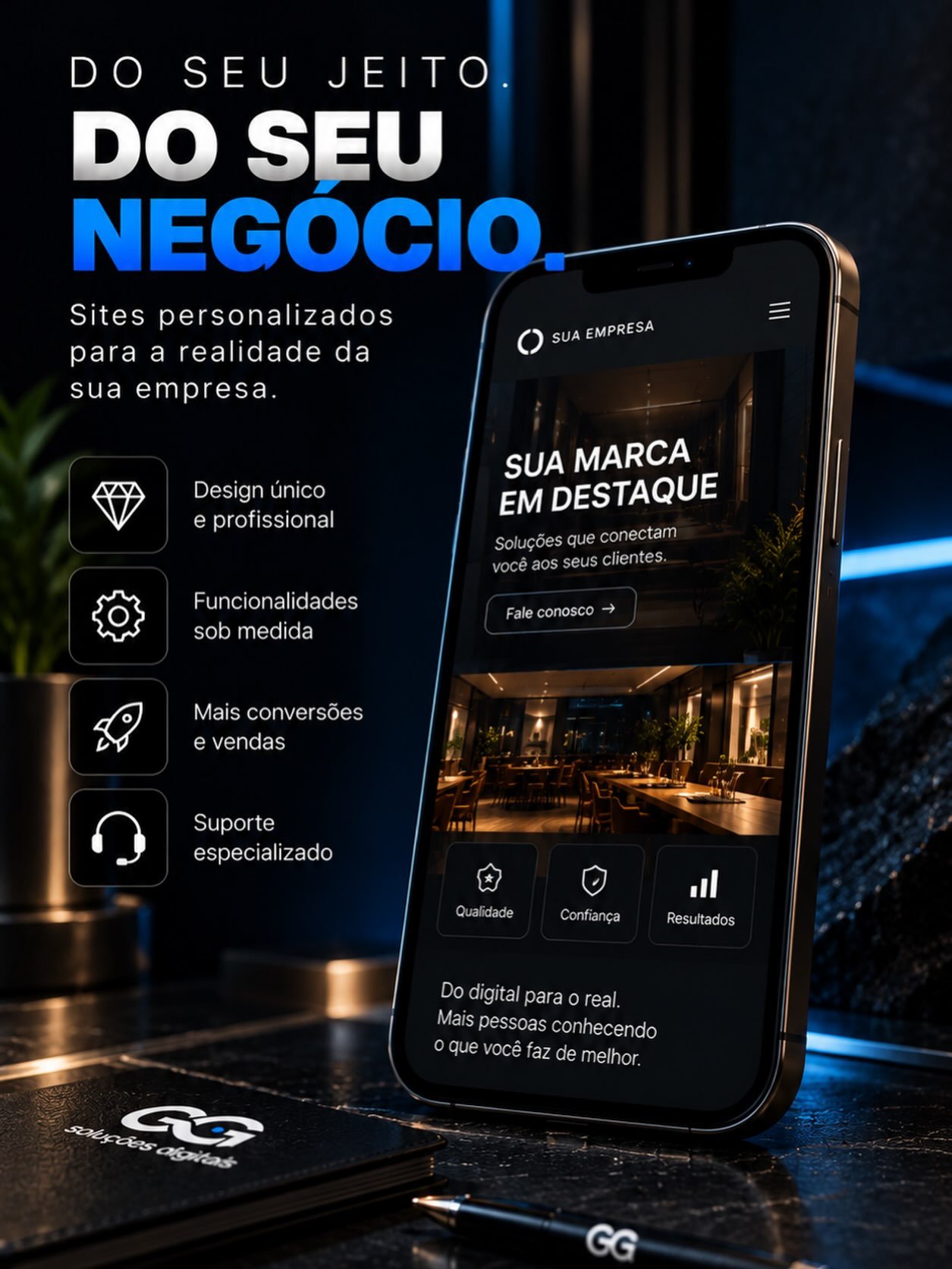 Post do Instagram da GG Code: do seu jeito, do seu negócio